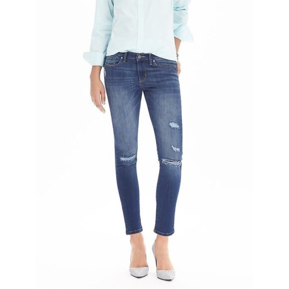 Banana Republic Distressed Skinny Ankle Jeans 26P